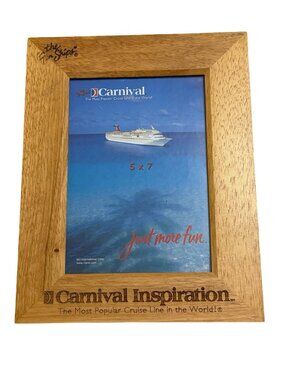 Carnival Inspiration Cruise Ship Wooden Picture Frame 5x7 Ron Ships